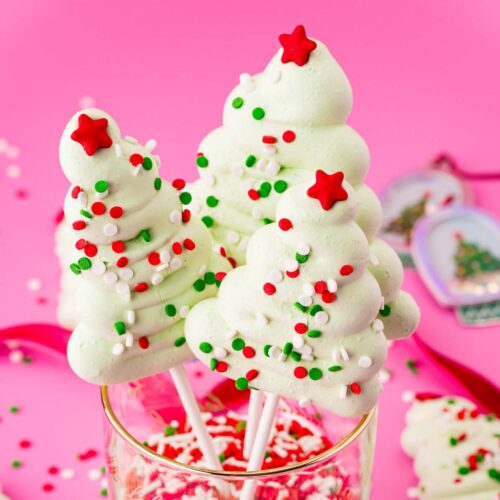 Meringue Christmas Tree Cake - Sprinkle Bakes