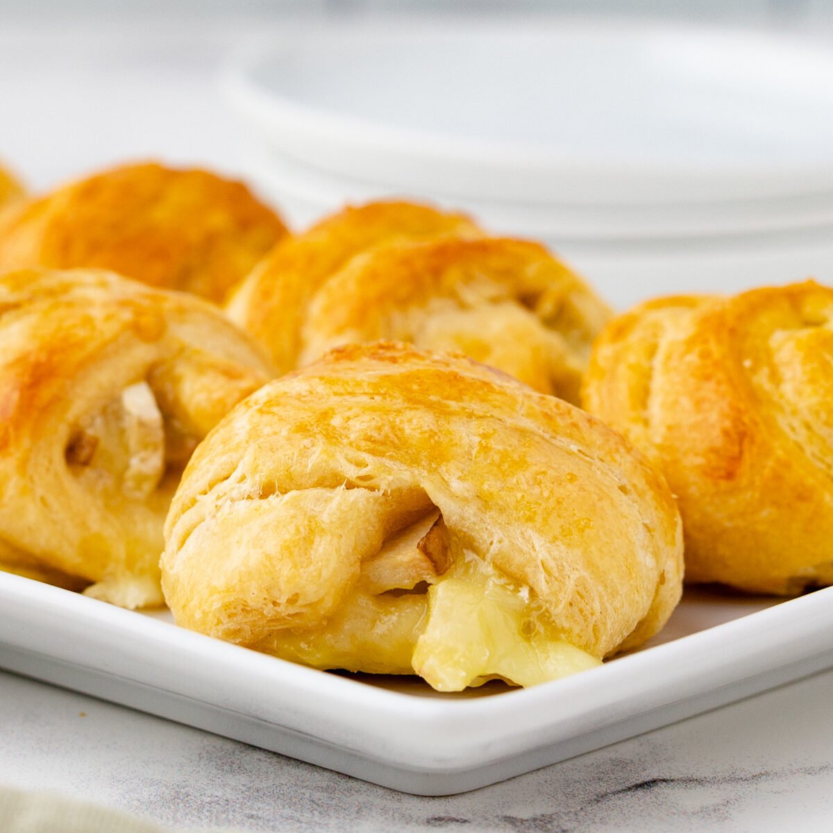 Brie Pear Crescent Bites