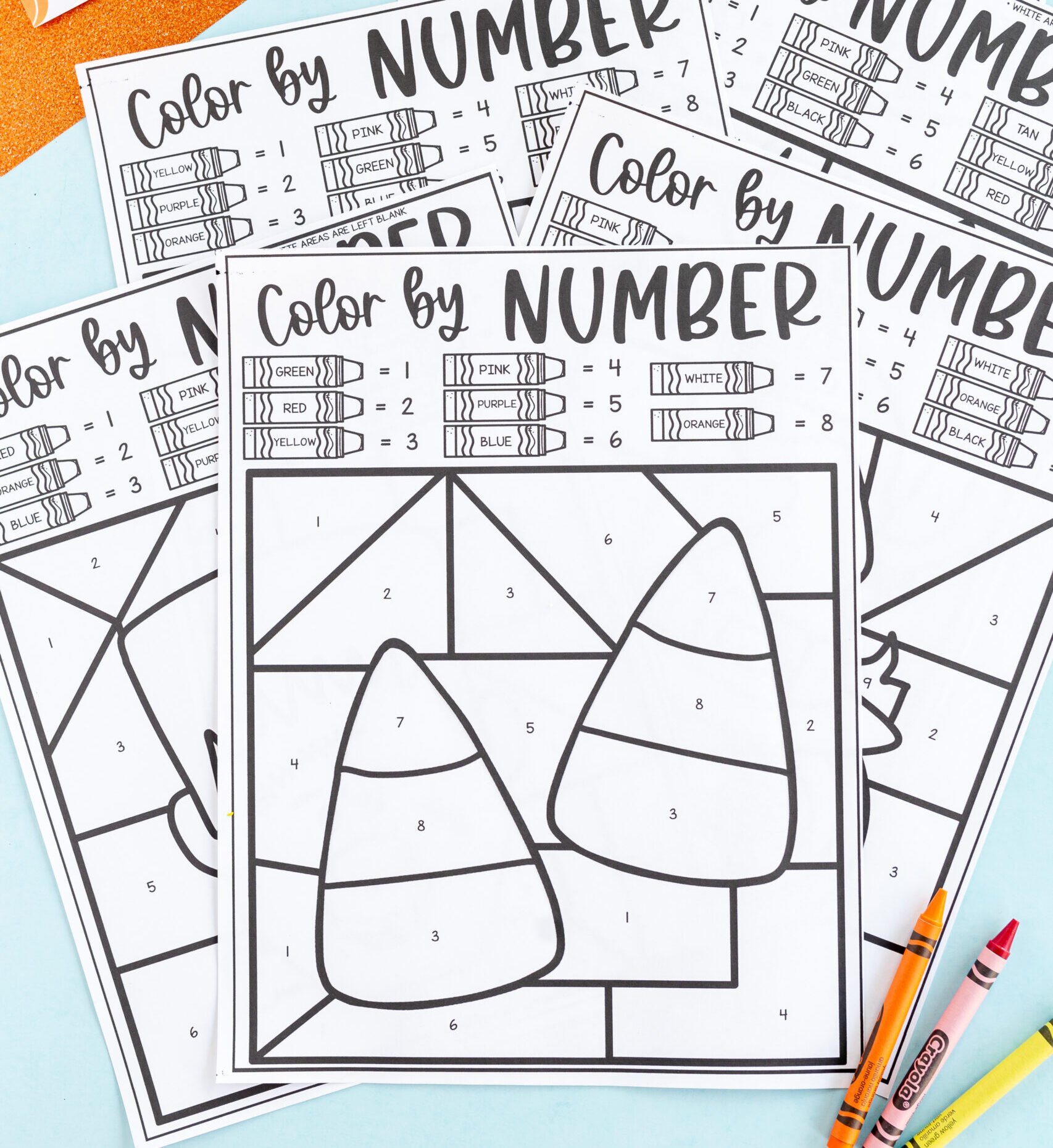 Free Printable Halloween Color by Number Pages