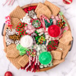 gingerbread charcuterie board perfect for making gingerbread houses