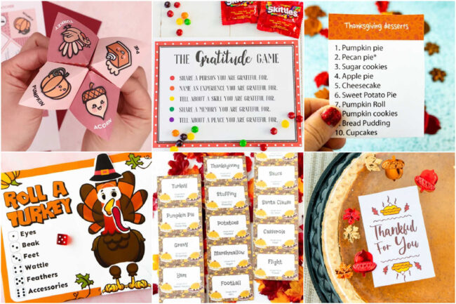 Free Thanksgiving Printables and Kids Activities - Play Party Plan