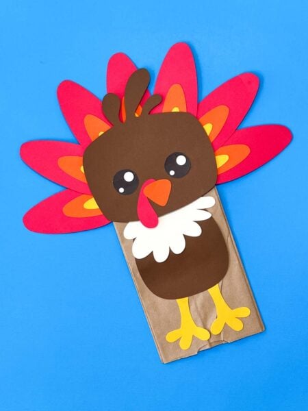 Turkey Paper Bag Craft for Kids (Free Template)