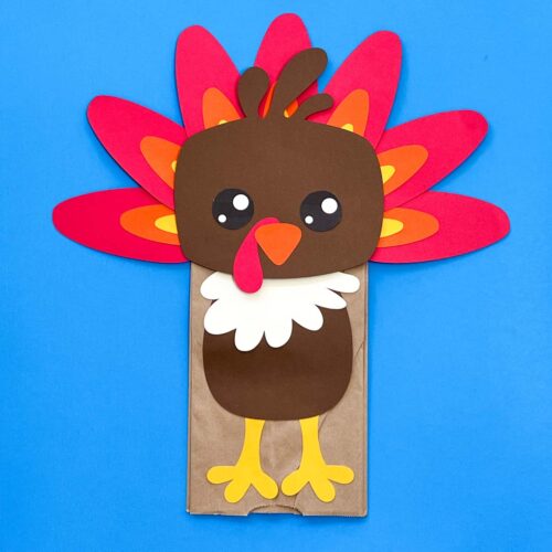 Turkey Paper Bag Craft for Kids (Free Template)