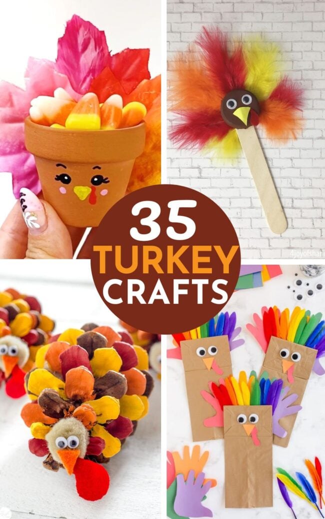 35 Fun and Easy Turkey Crafts for Kids - Play Party Plan