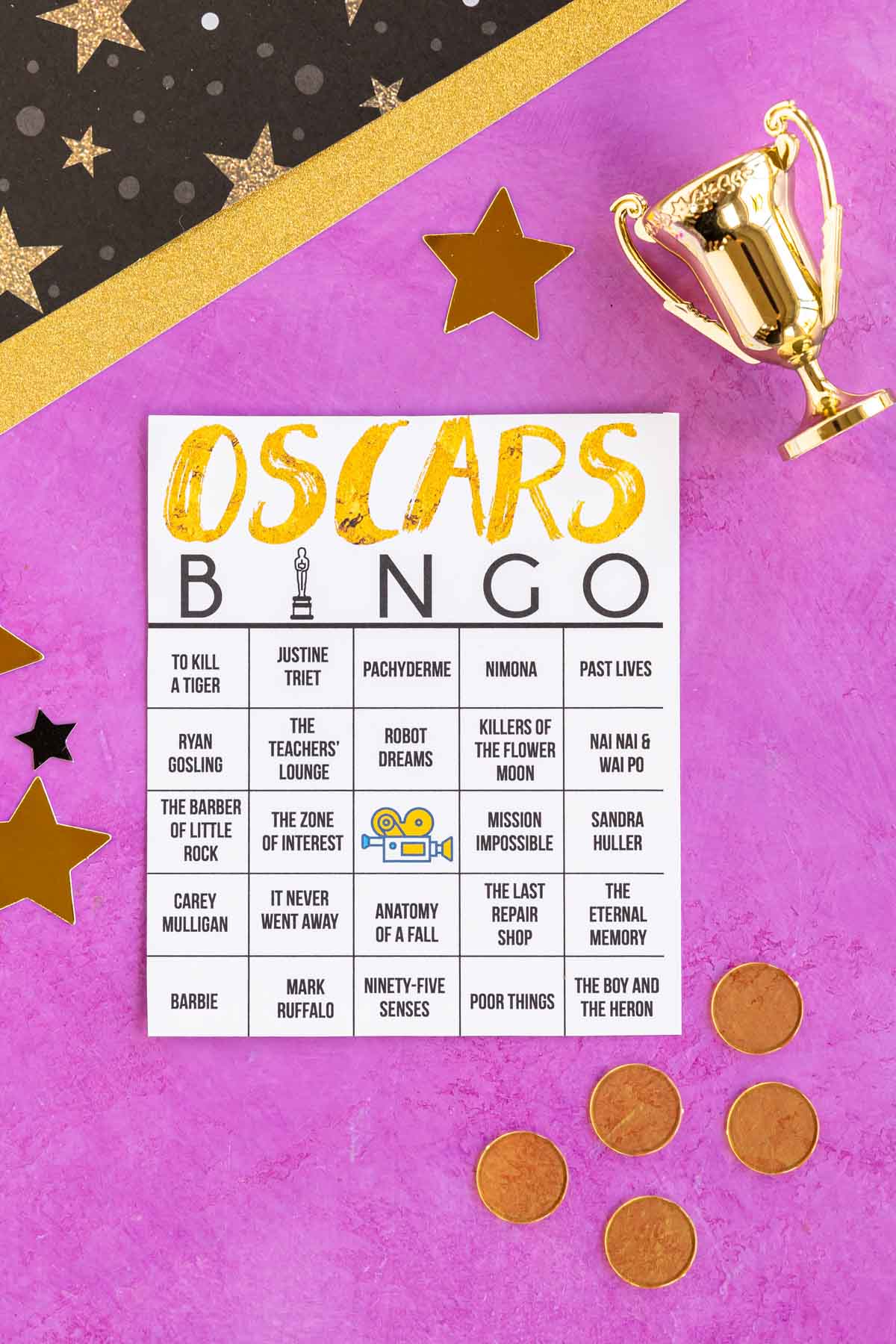 Free Printable 2024 Oscar Bingo Cards