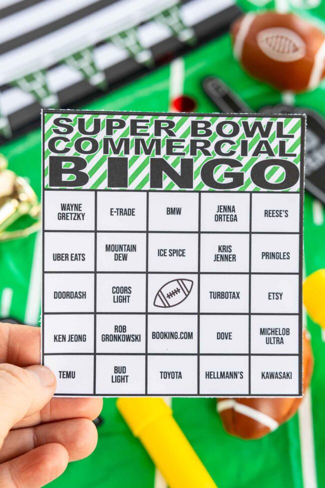 Free Printable 2024 Super Bowl Commercial Bingo - Play Party Plan