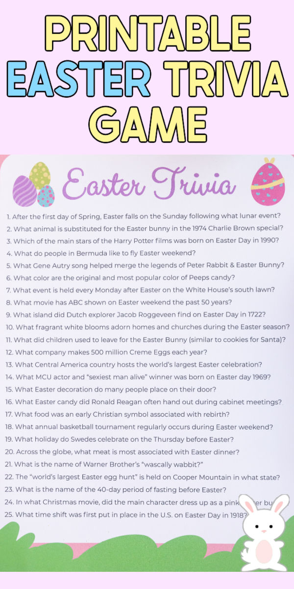 Free Printable Easter Trivia Questions and Game - Play Party Plan