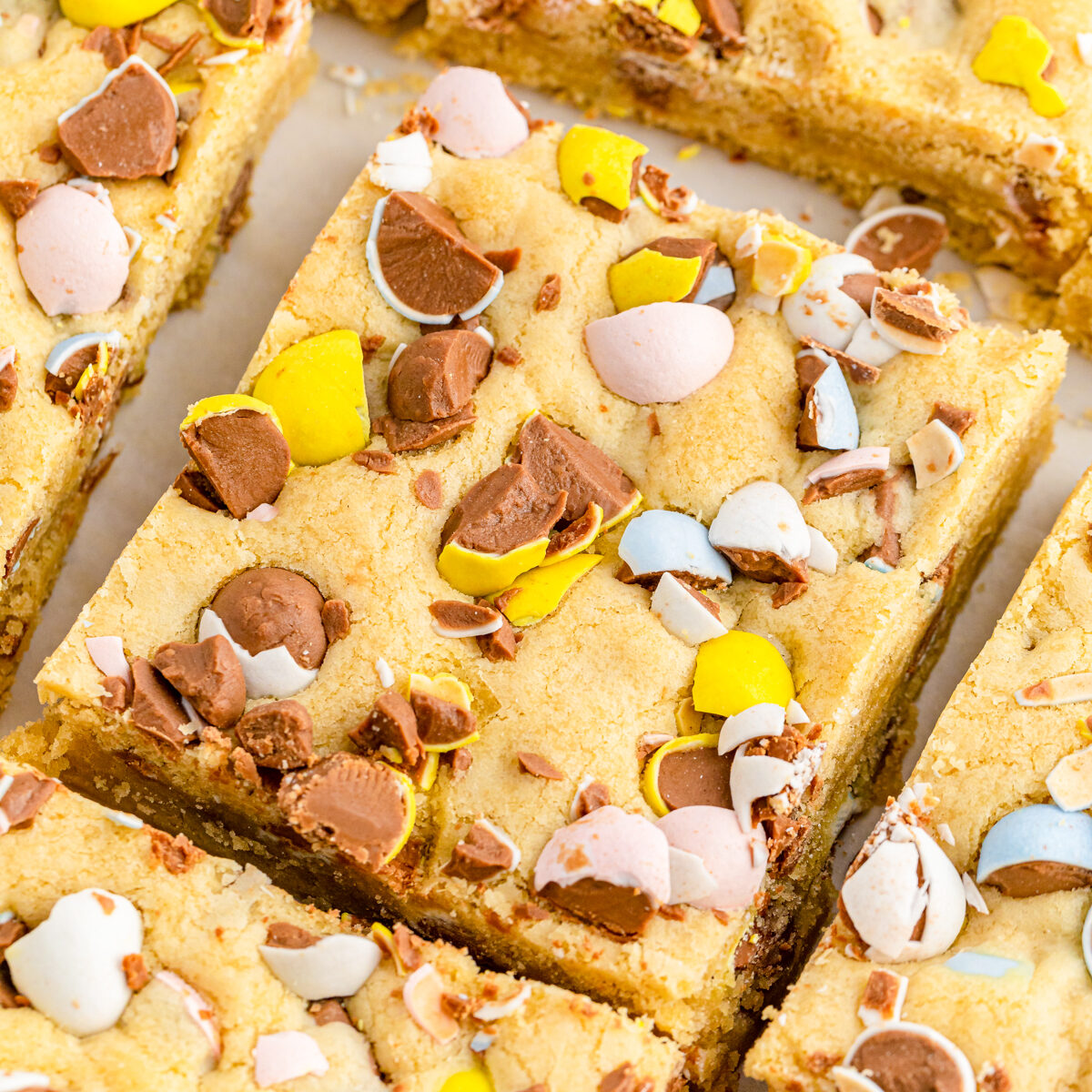 Cadbury Mini Egg Cookie Bars