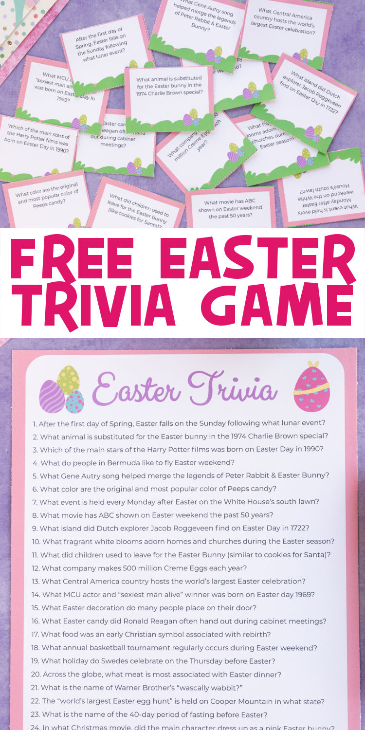 Free Printable Easter Trivia Questions And Game - Play Party Plan