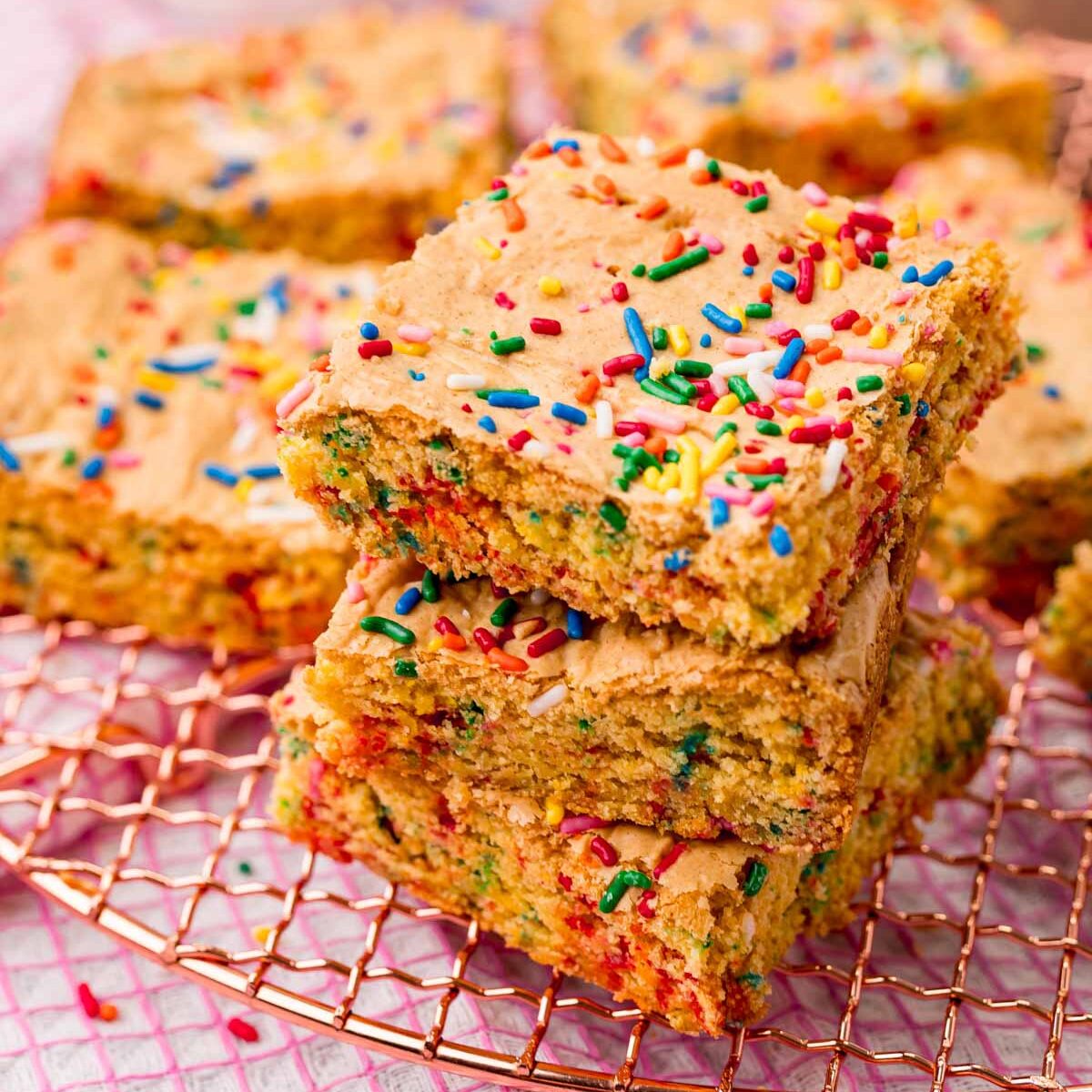 Birthday Cake Blondies