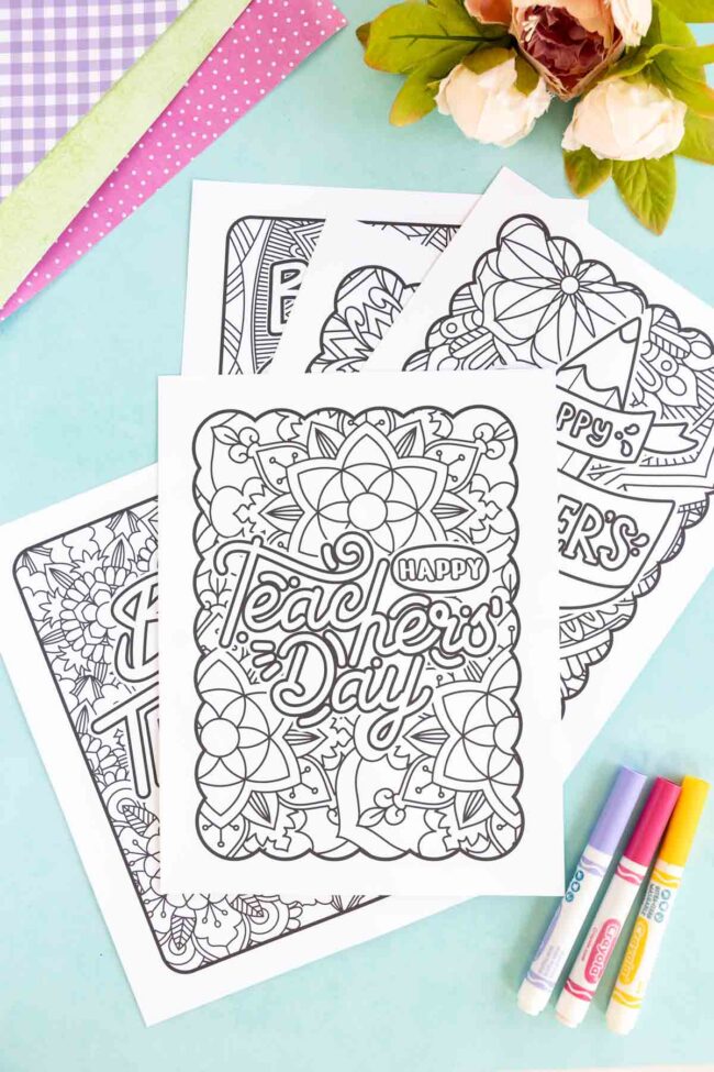 Free Teacher Appreciation Coloring Pages - Play Party Plan