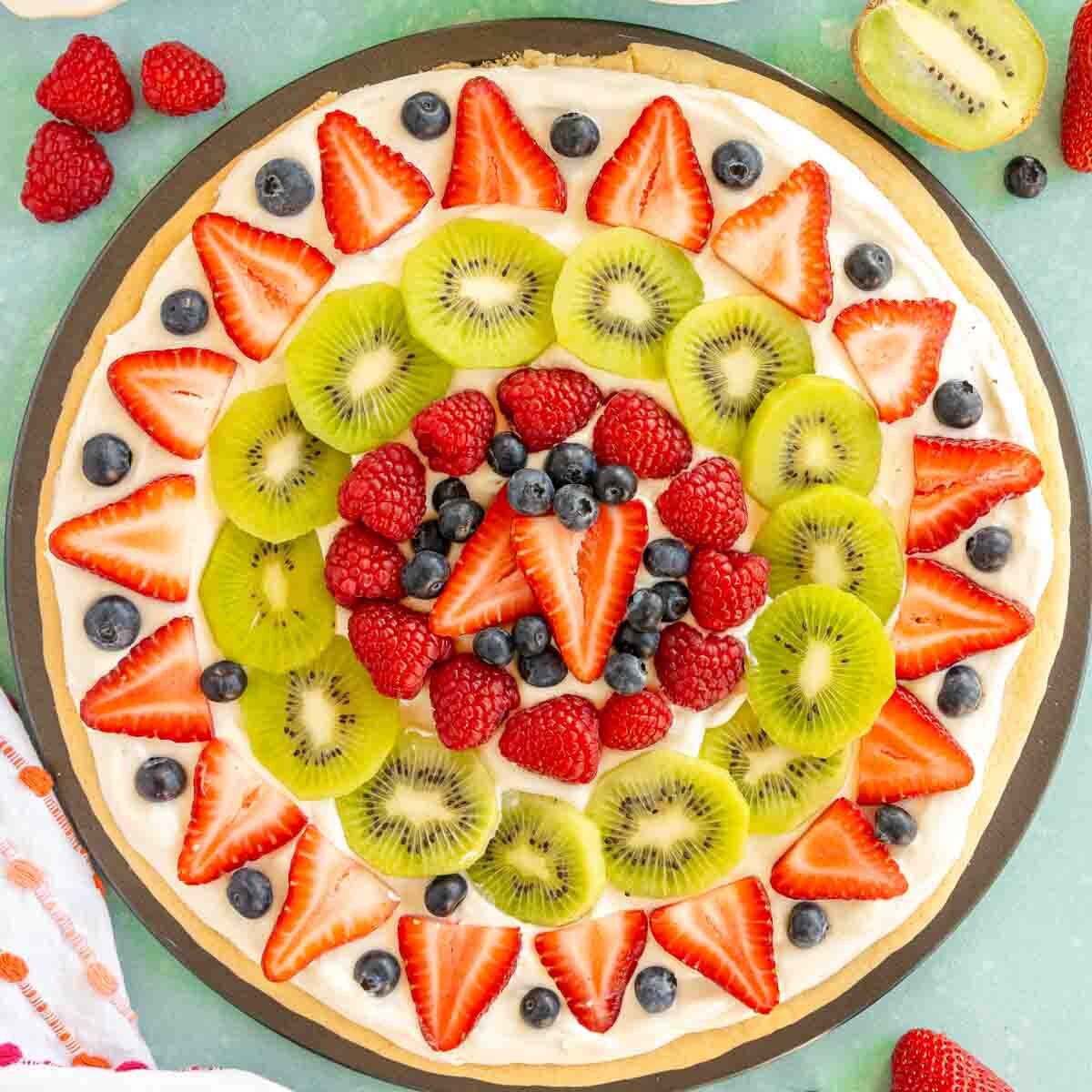 Easy Sugar Cookie Fruit Pizza