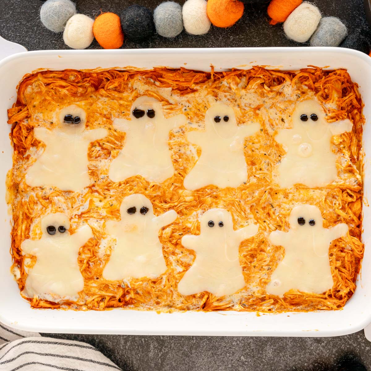 Halloween Buffalo Chicken Dip (Booffalo Dip)