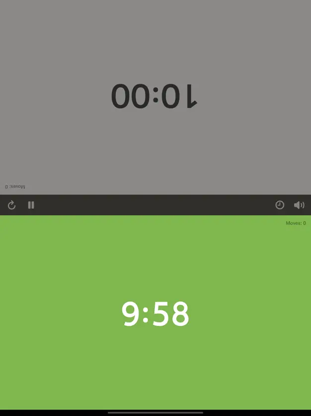 screenshot of a chess timer app