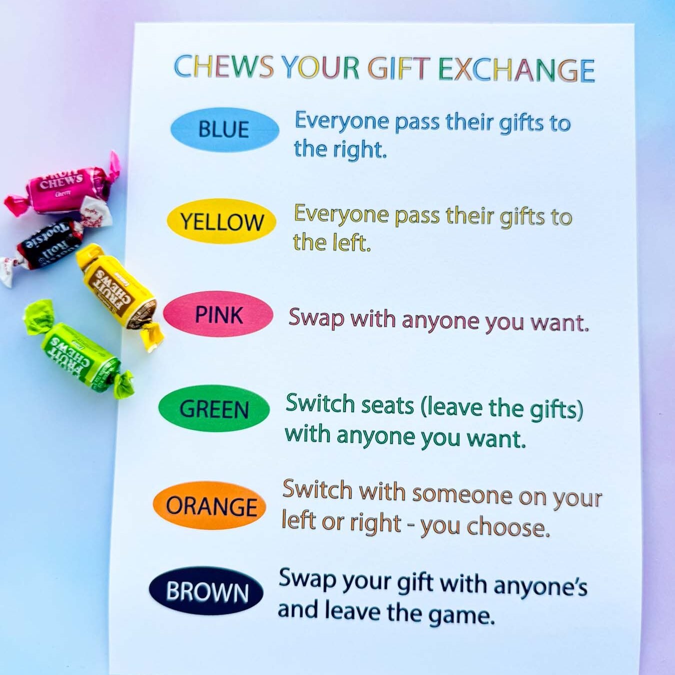 Chews Your Gift Exchange