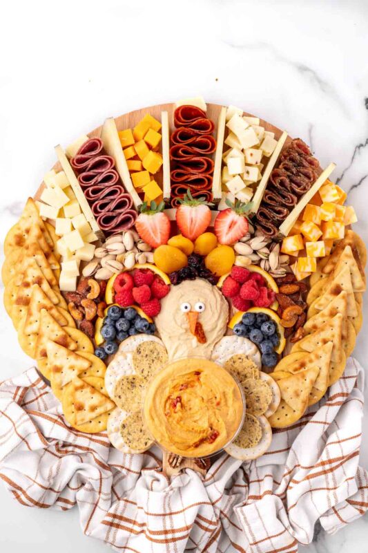 Easy Thanksgiving Turkey Charcuterie Board Play Party Plan