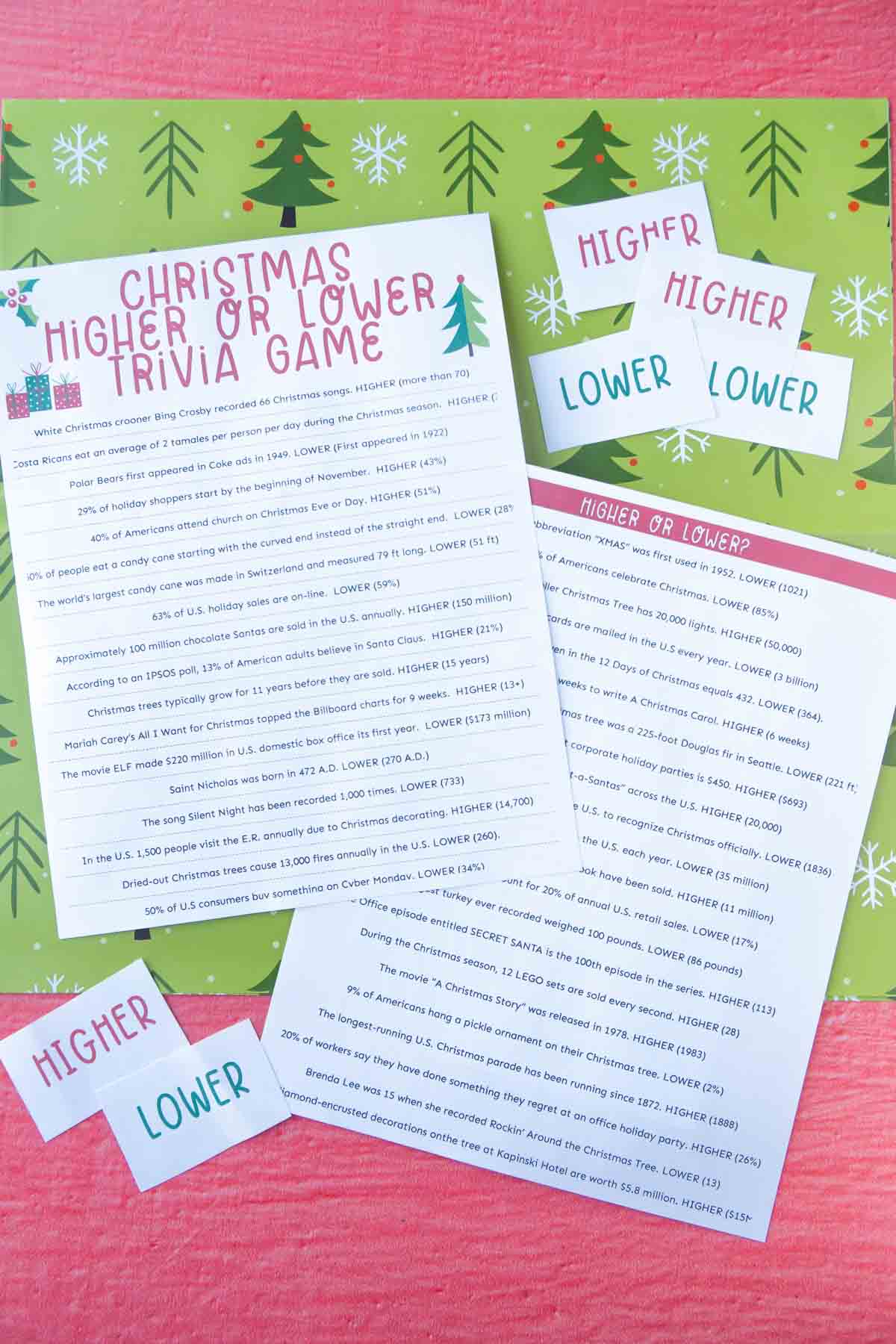 printed out Christmas trivia games