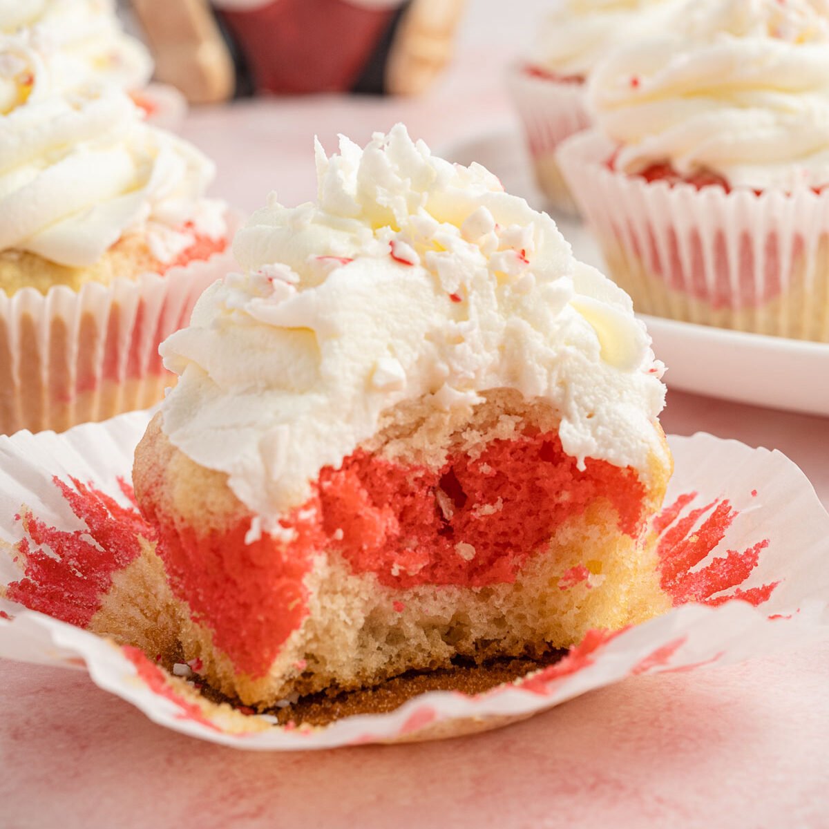 Candy Cane Cupcakes