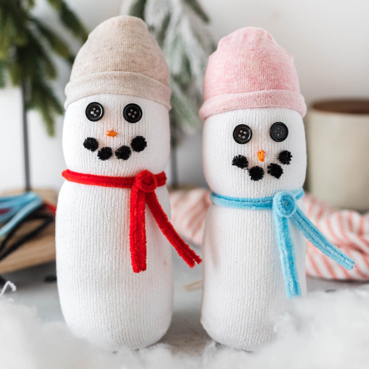 Easy Sock Snowman Craft