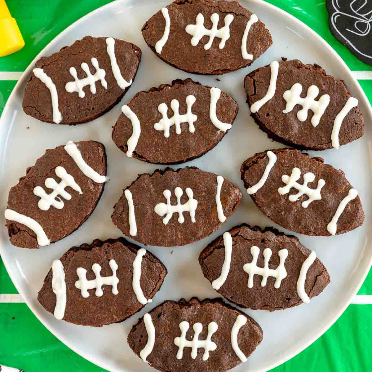 Easy Football Brownies