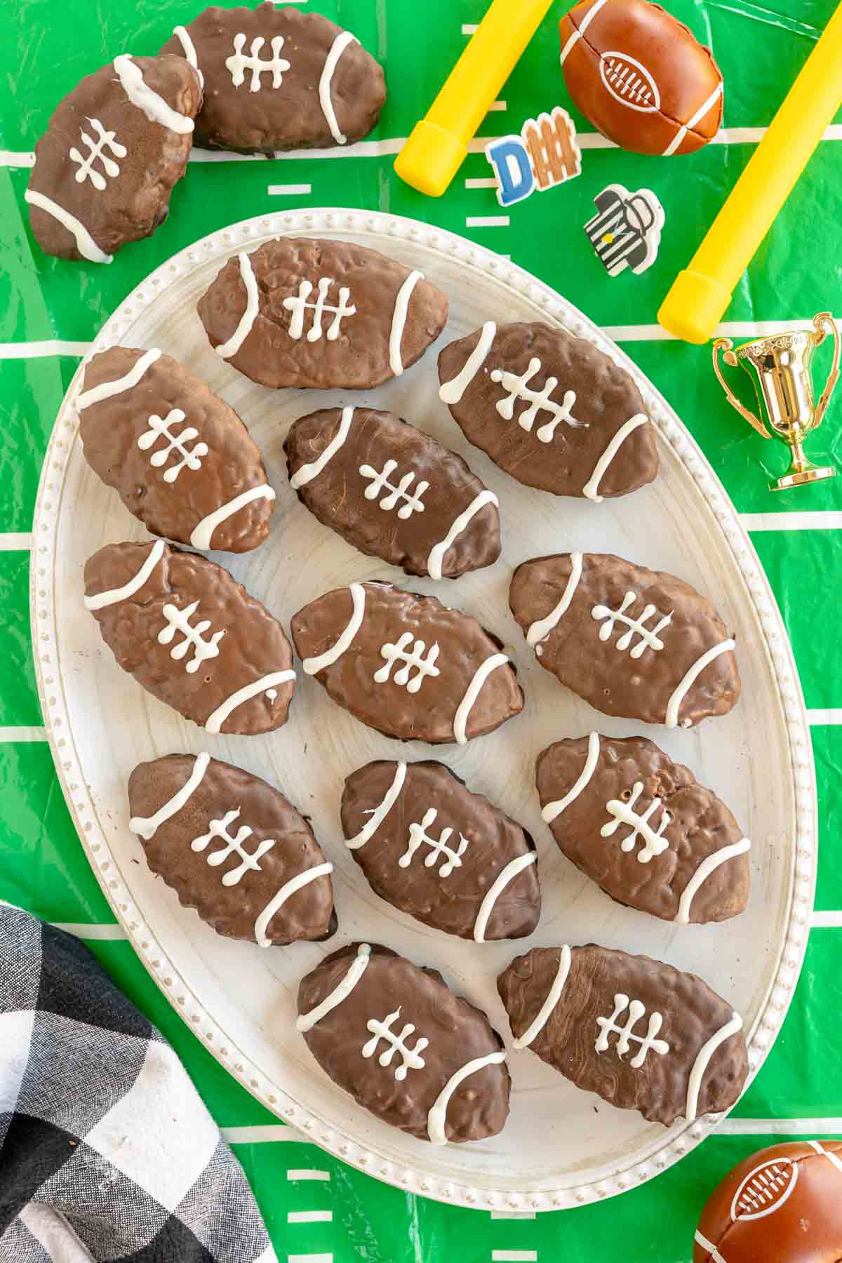 football rice krispy treats